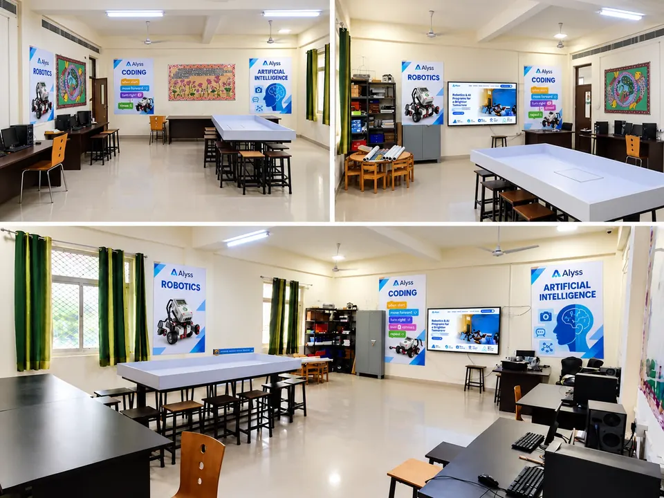 Robotics & AI lab at Emerald International School, Faridabad